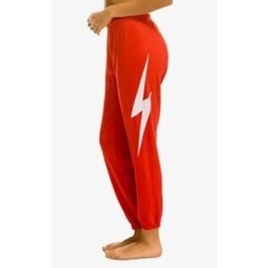 Aviator Nation Bolt Sweatpants Red Size S Athletic Joggers